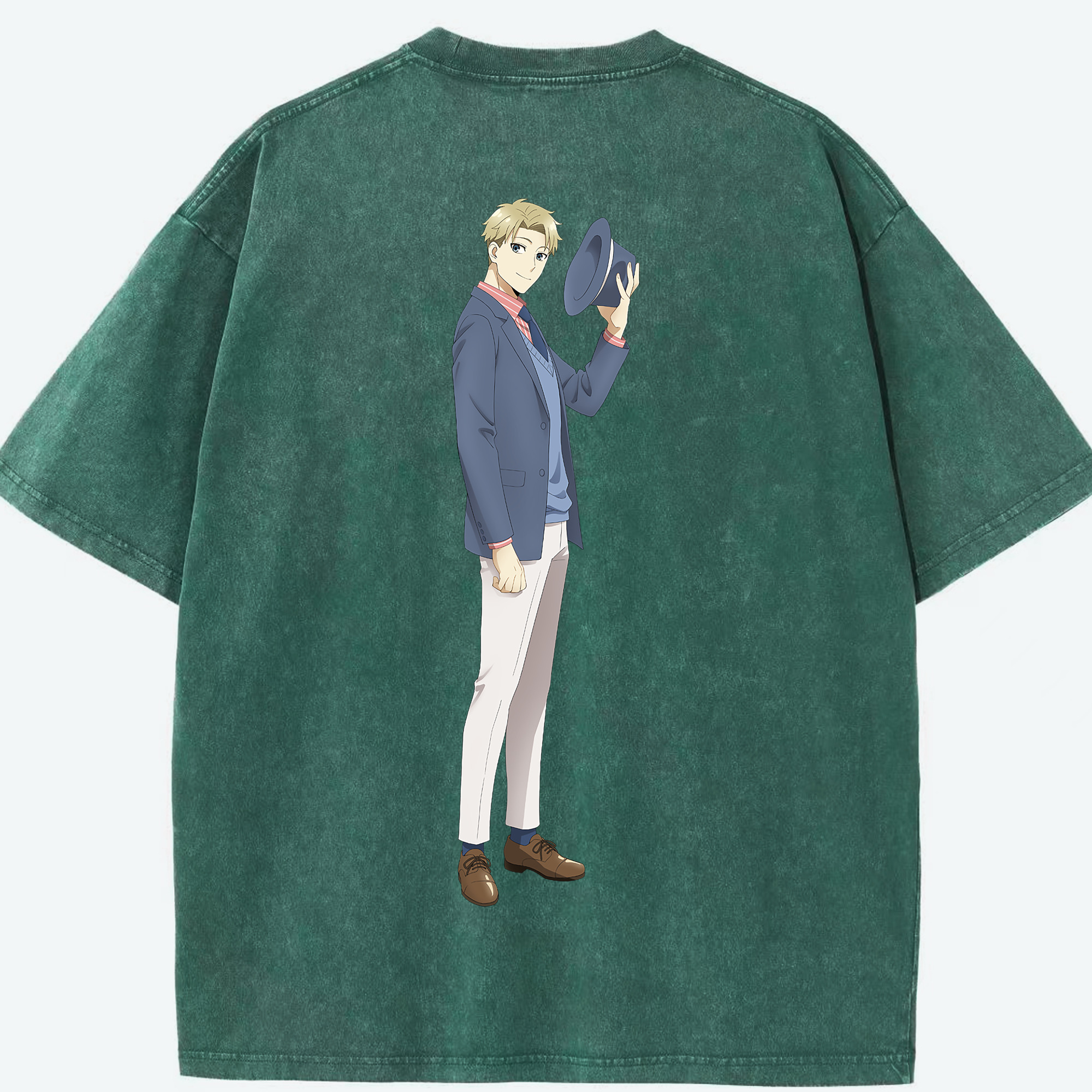 （画像用） SPY×FAMILY间谍家家酒 綿100% ヴィンテージ風 半袖Tシャツ（背面プリント）